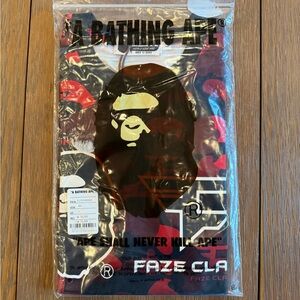 A Bathing Ape Black and Red Men's Shirt - Faze Clan - Size Large - NWT